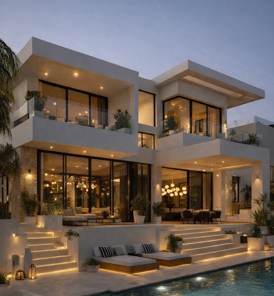 Residential buildings, luxury villas, houses