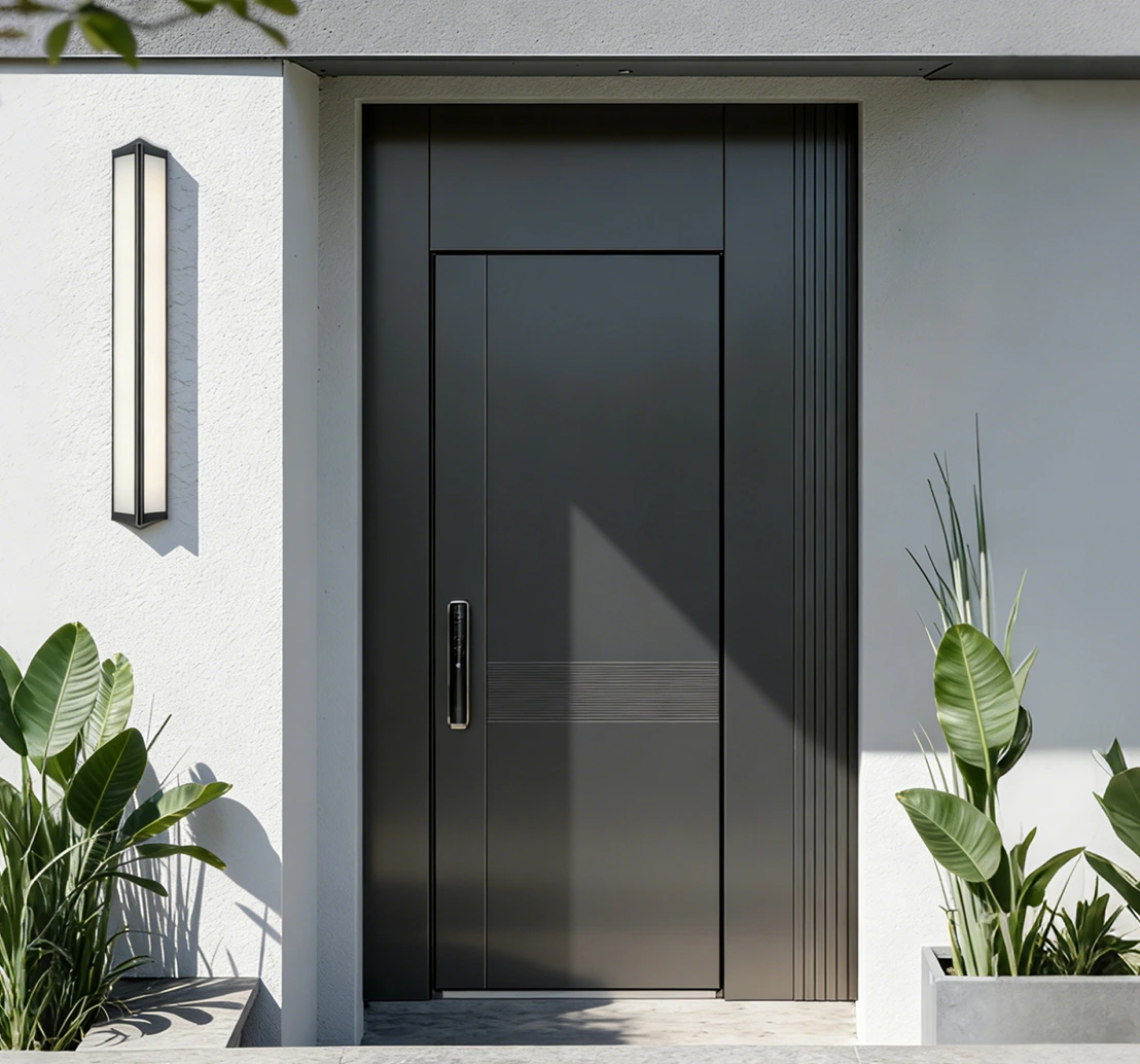 Stainless steel entrance door, healthy home