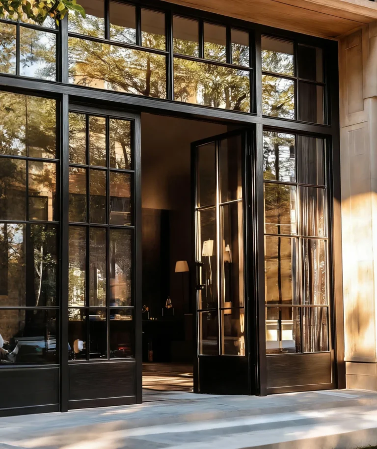 Aluminum alloy glass swing door