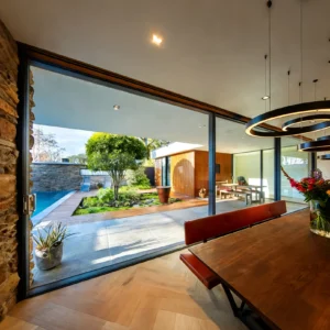 Aluminum alloy sliding door