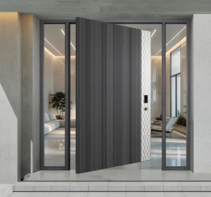 Aluminum alloy off-axis entrance door