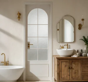 French glass swing door