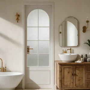 French glass swing door