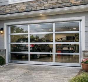 Aluminum alloy perspective garage door